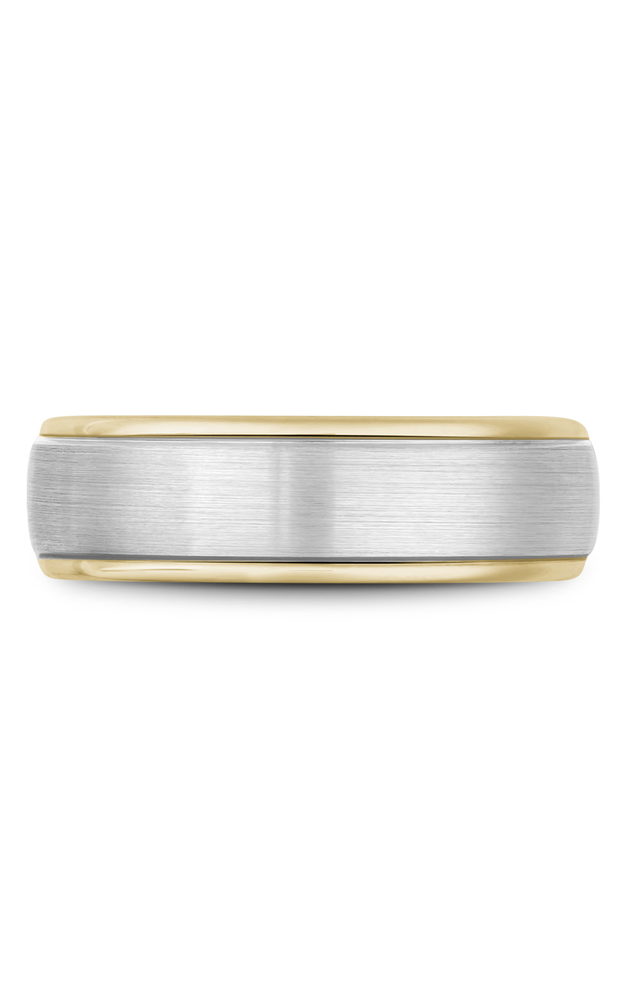 18K White Gold and 18K Yellow Gold Gents Wedding Band