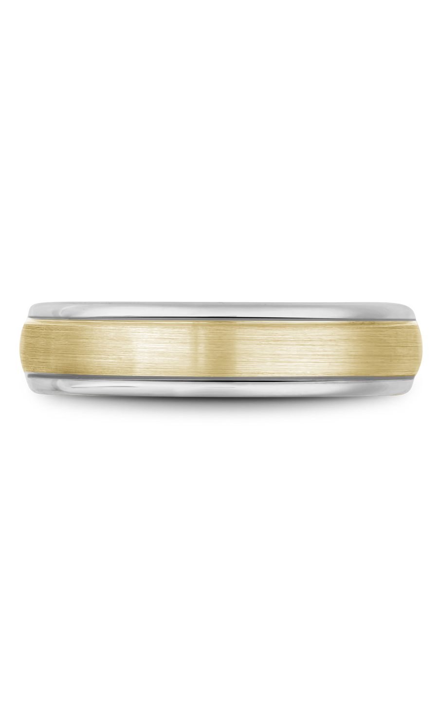 14K White Gold and 14K Yellow Gold Gents Wedding Band