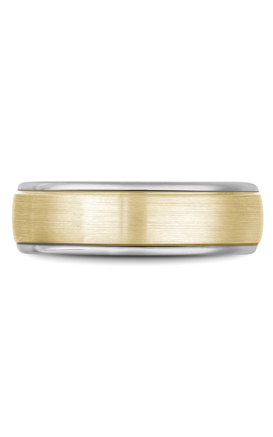 14K White Gold and 14K Yellow Gold Gents Wedding Band