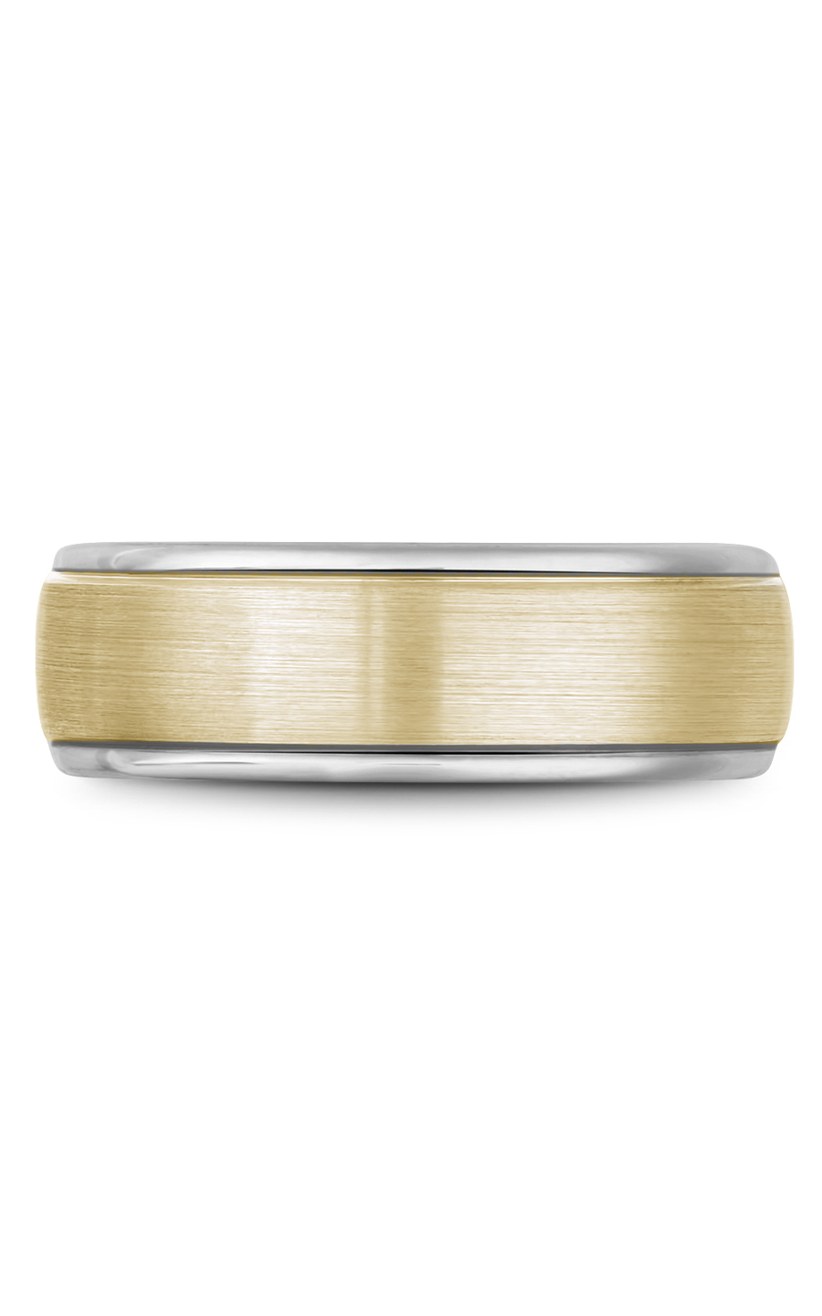 14K White Gold and 14K Yellow Gold Gents Wedding Band