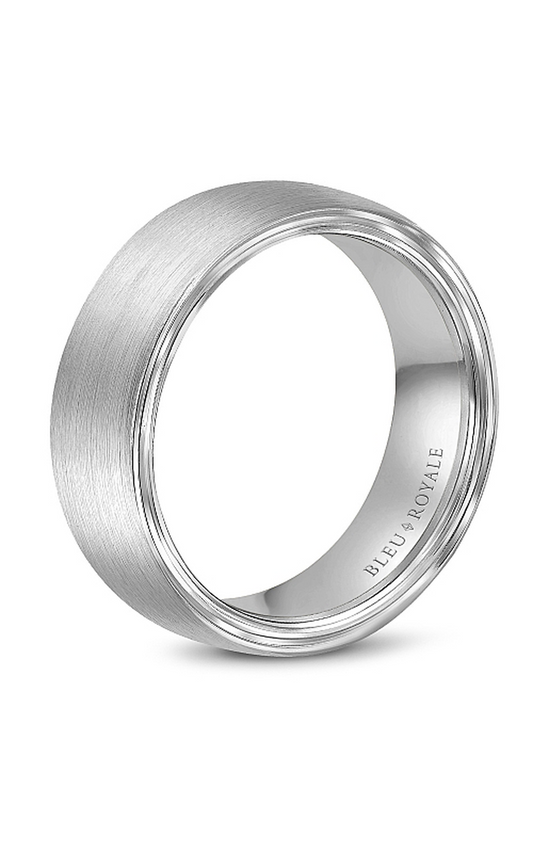 18K White Gold Gents Wedding Band