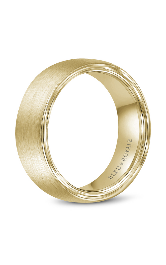 14K Yellow Gold Gents Wedding Band