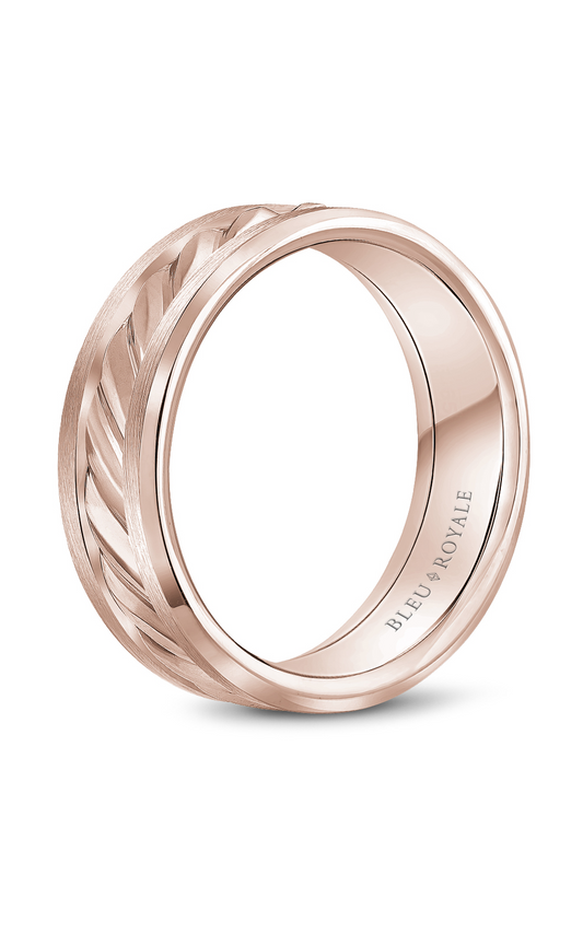 18K Rose Gold Gents Wedding Band