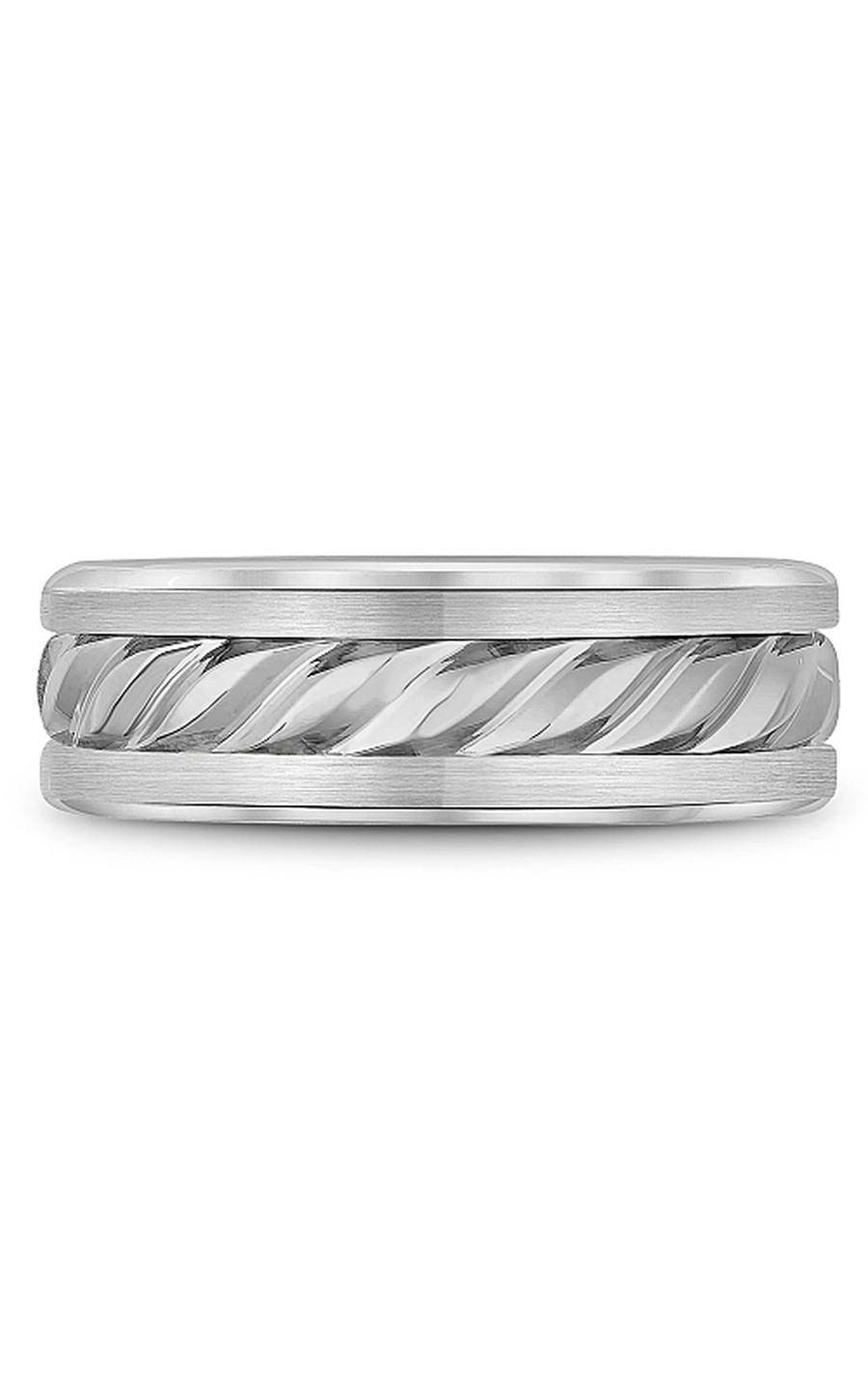 14K White Gold Gents Wedding Band