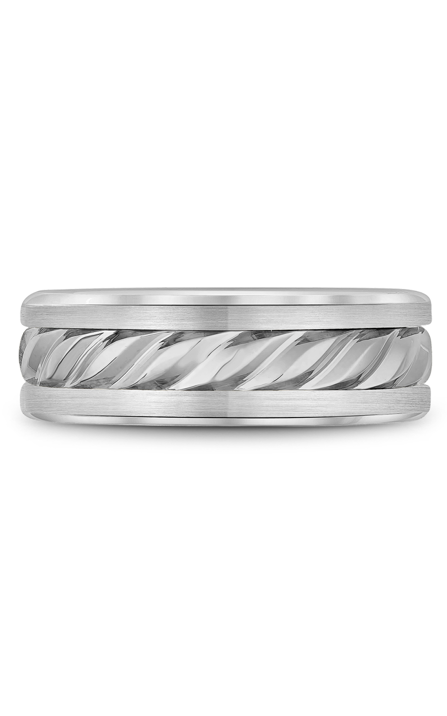 18K White Gold Gents Wedding Band