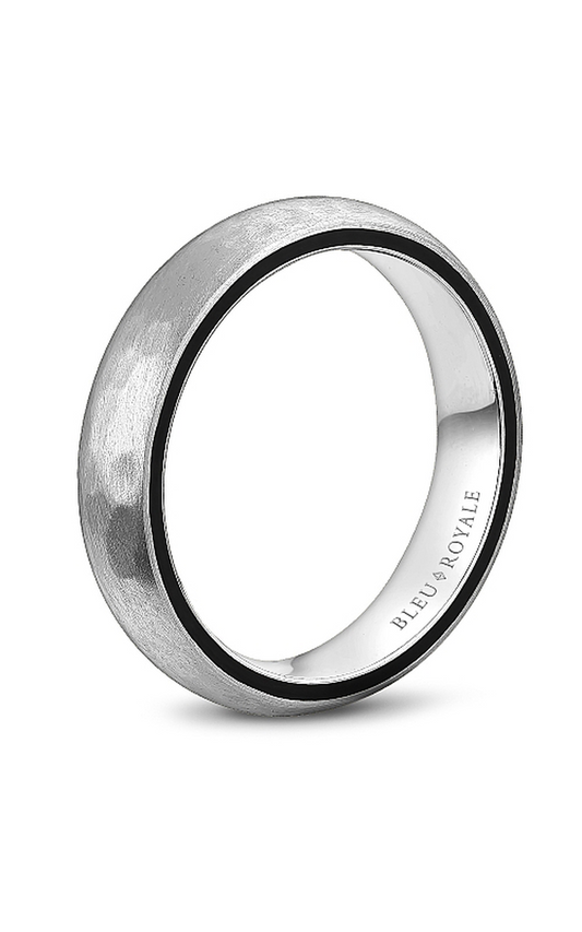 18K White Gold Gents Wedding Band