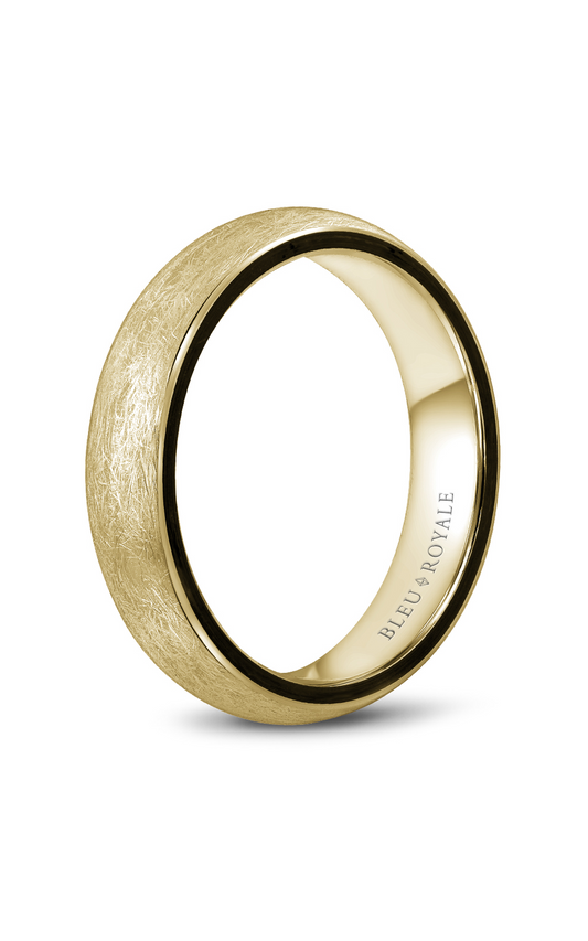 14K Yellow Gold Gents Wedding Band