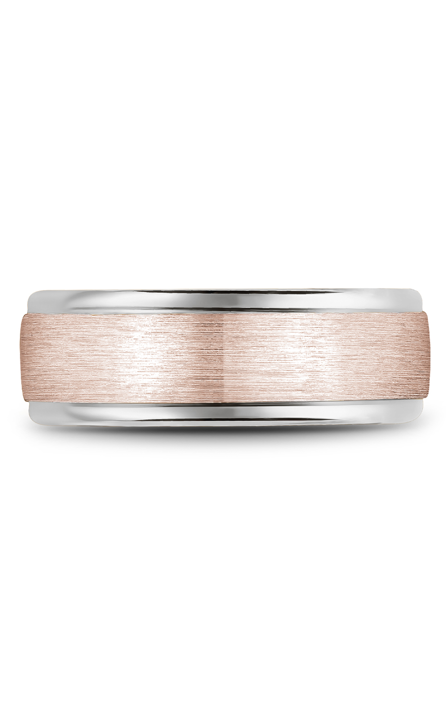 18K Rose Gold and 18K White Gold Gents Wedding Band