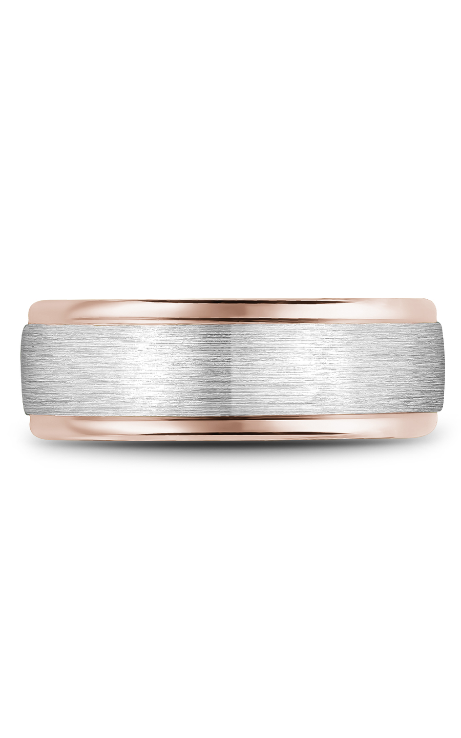 14K Rose Gold and 14K White Gold Gents Wedding Band