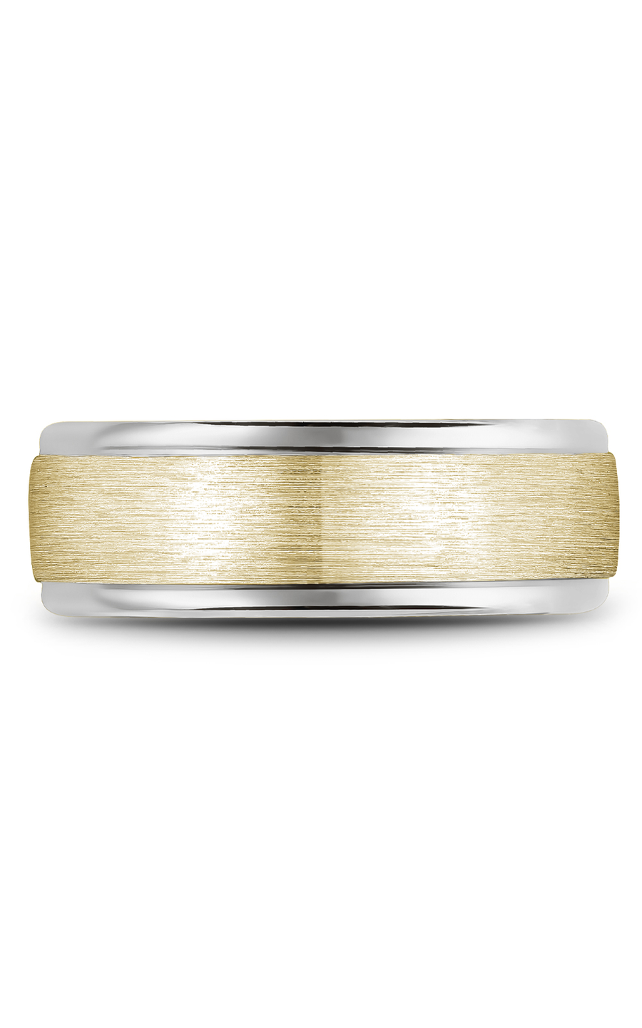 18K White Gold and 18K Yellow Gold Gents Wedding Band