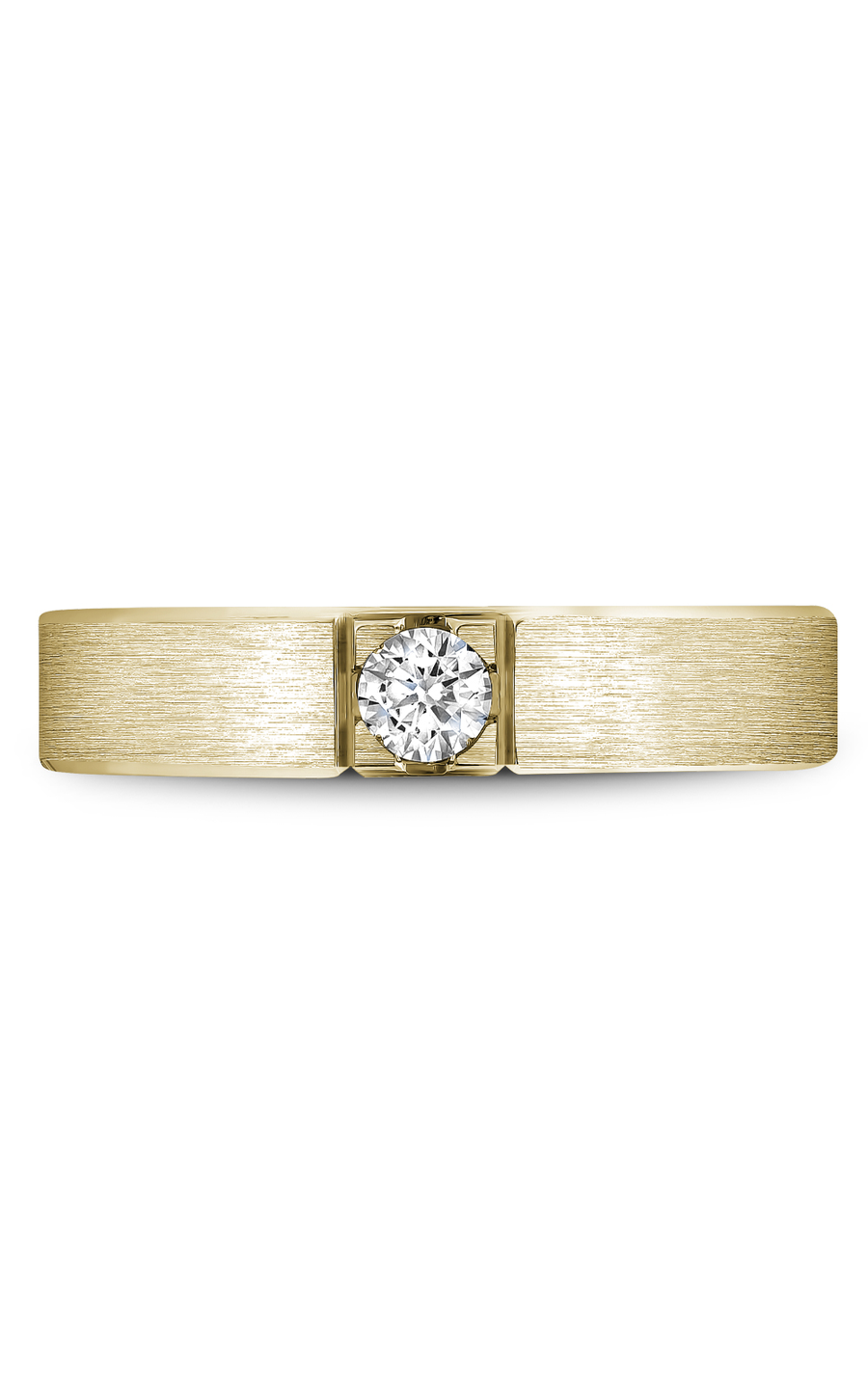18K Yellow Gold Gents Round Wedding Band