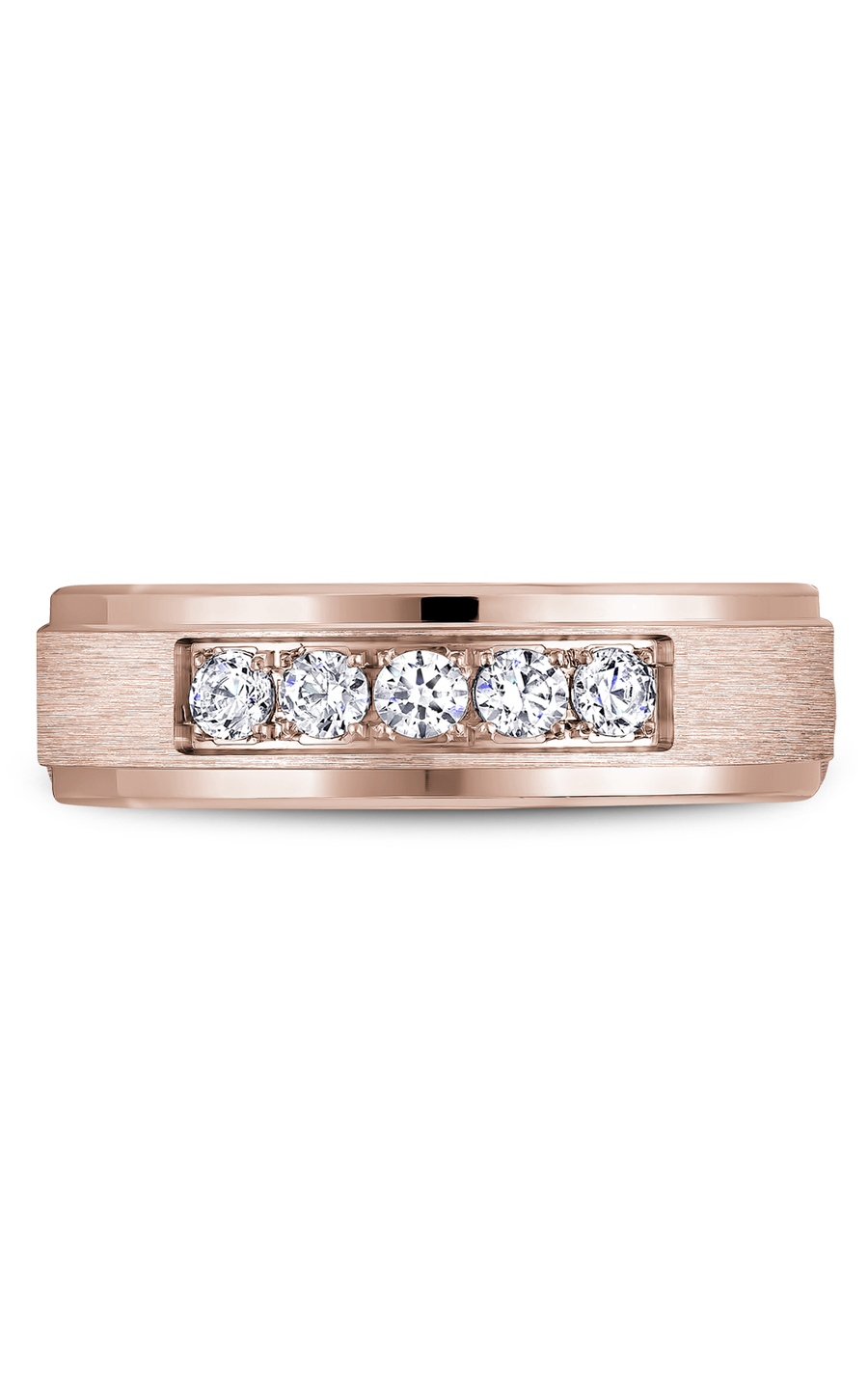 18K Rose Gold Gents Round Wedding Band