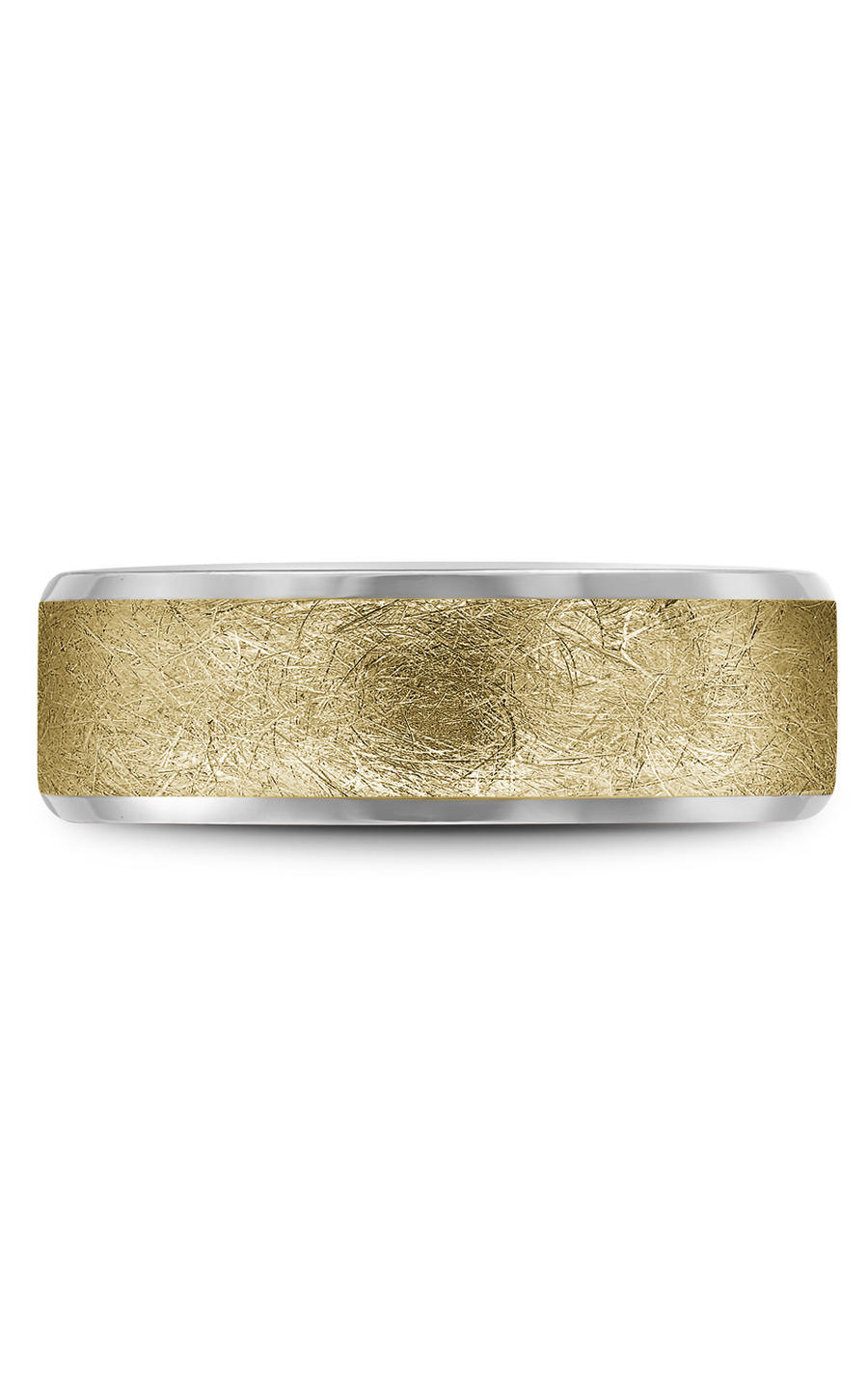 18K White Gold and 18K Yellow Gold Gents Wedding Band