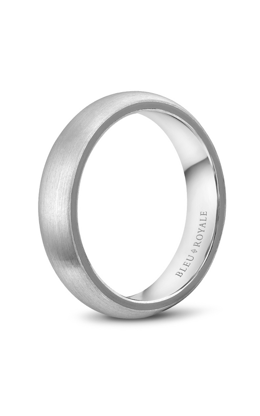 14K White Gold Gents Wedding Band