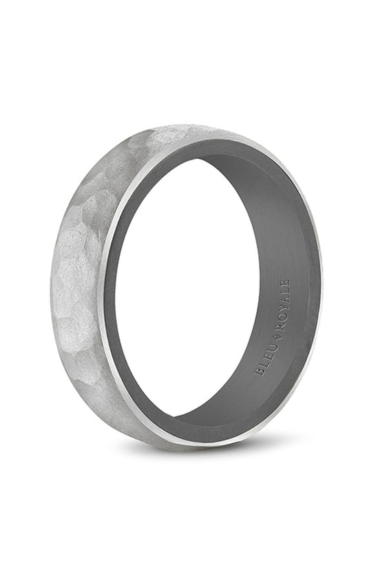 18K White Gold and Tantalum Gents Wedding Band