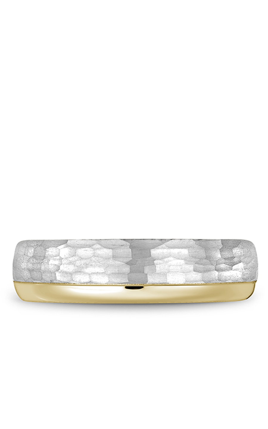 14K White Gold and 14K Yellow Gold Gents Wedding Band