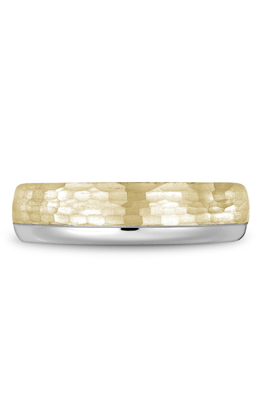 18K White Gold and 18K Yellow Gold Gents Wedding Band