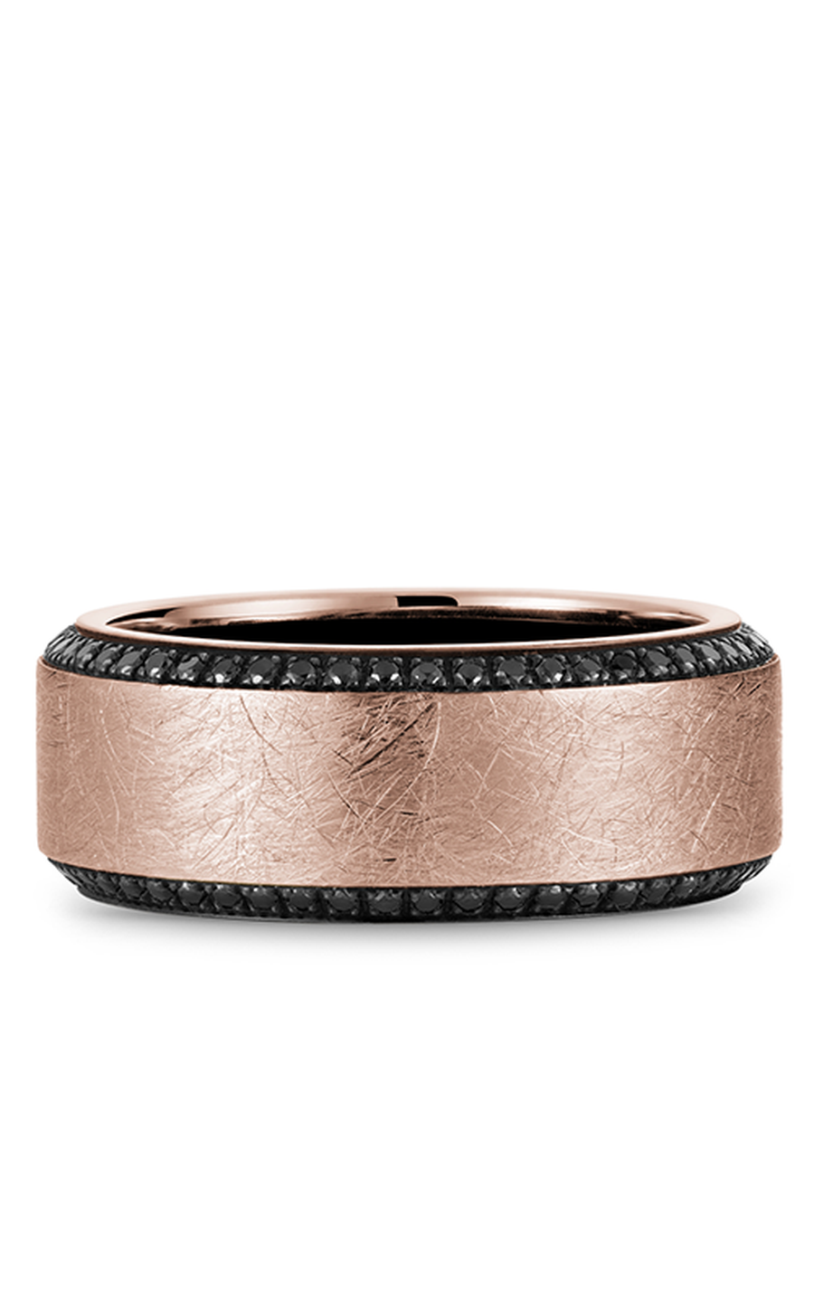 14K Rose Gold and Tantalum Gents Round Wedding Band