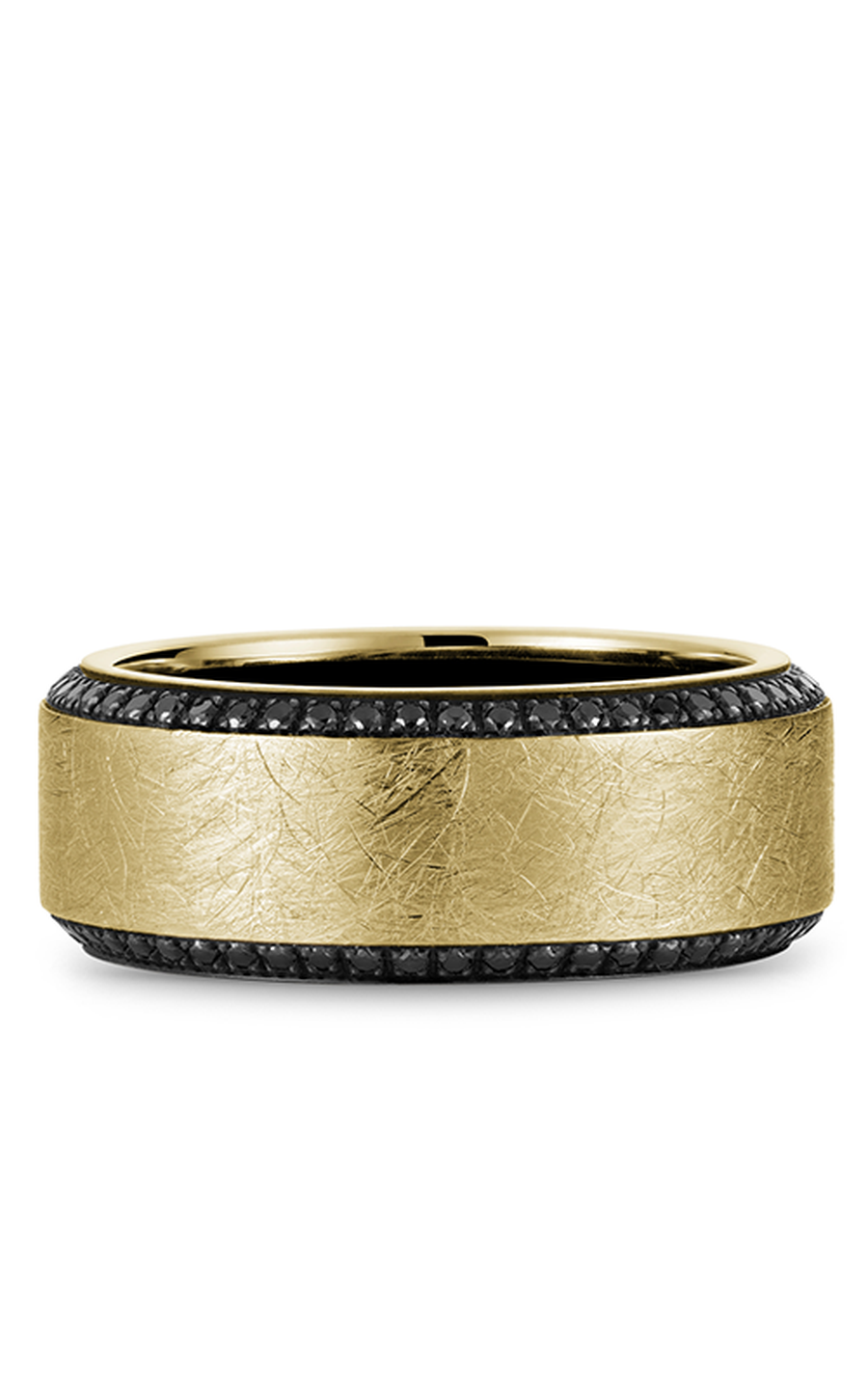 14K Yellow Gold and Tantalum Gents Round Wedding Band
