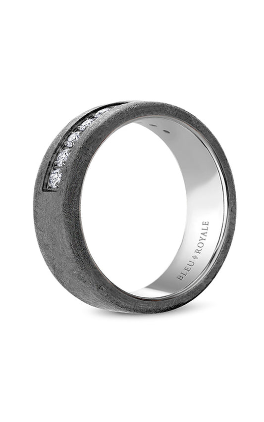 Platinum and Tantalum Gents Round Wedding Band