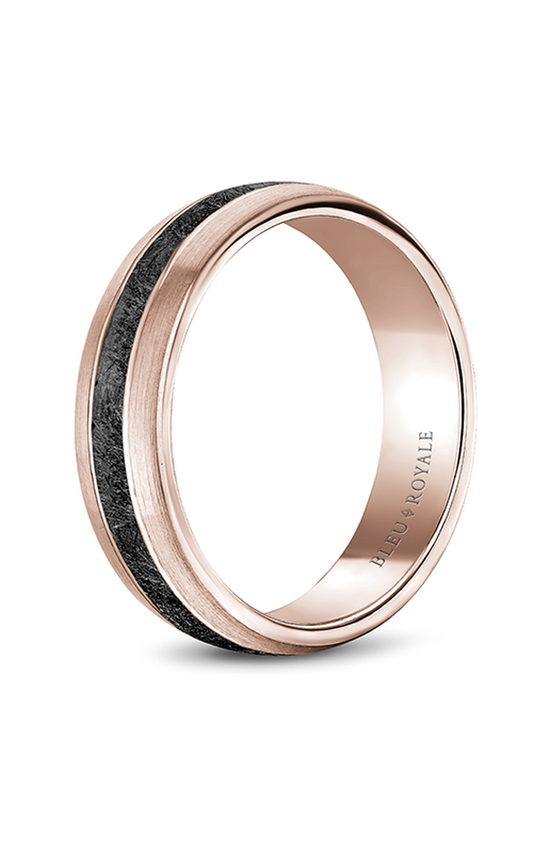 18K Rose Gold and Tantalum Gents Wedding Band