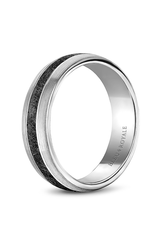 14K White Gold and Tantalum Gents Wedding Band