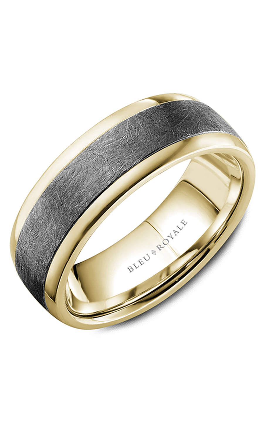 18K Yellow Gold and Tantalum Gents Wedding Band