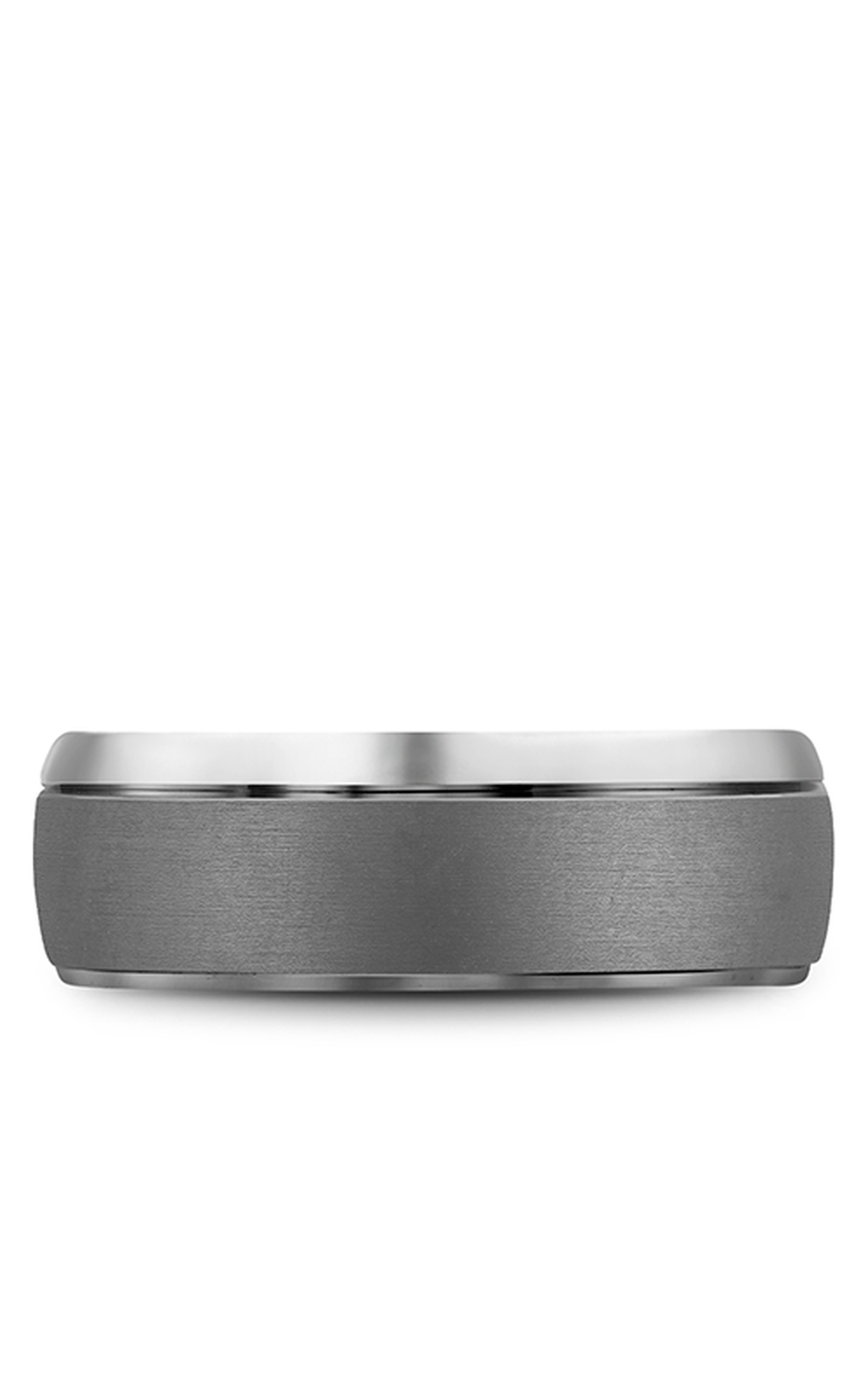 14K White Gold and Tantalum Gents Wedding Band