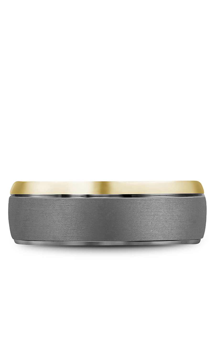 14K Yellow Gold and Tantalum Gents Wedding Band