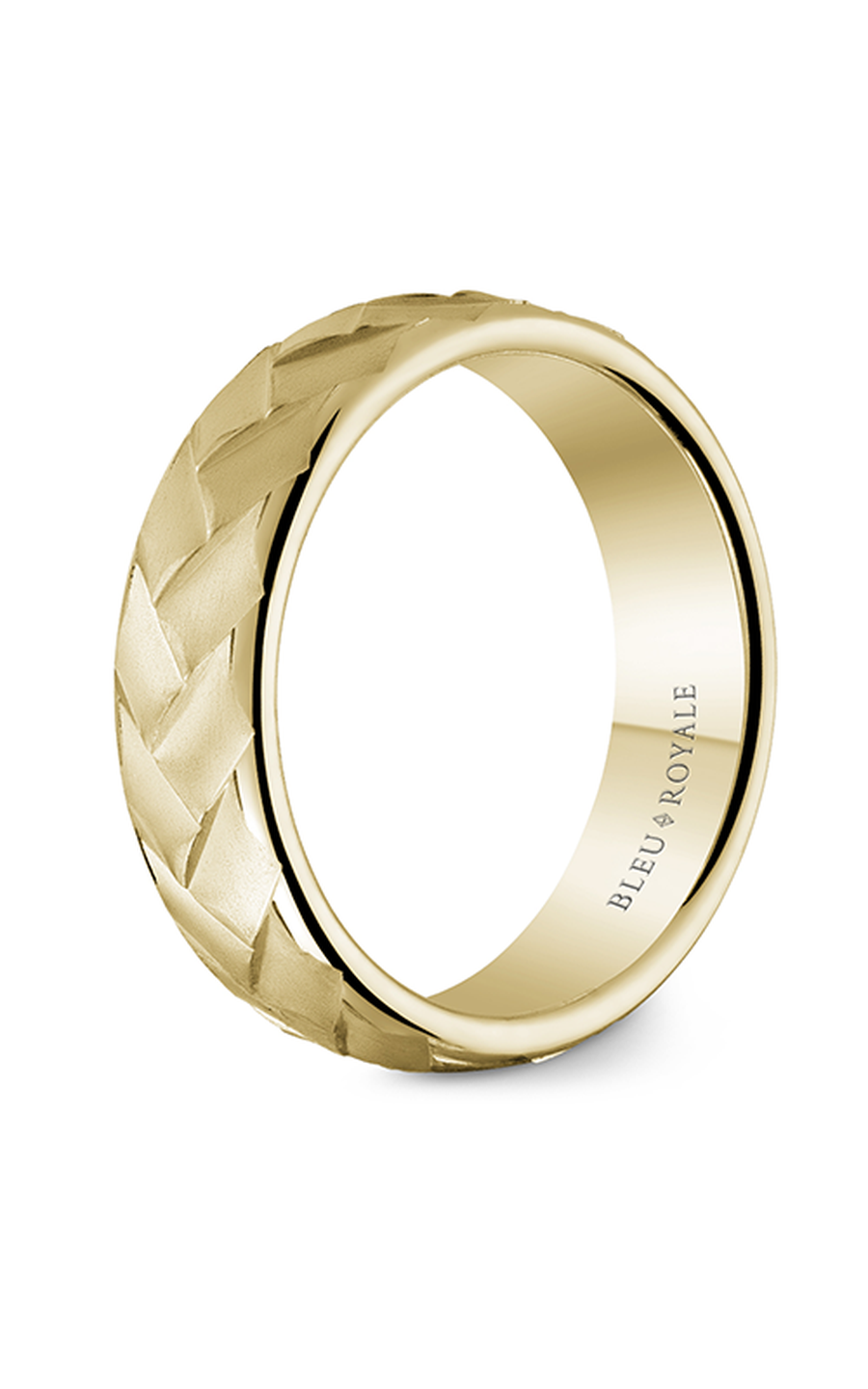 14K Yellow Gold Gents Wedding Band