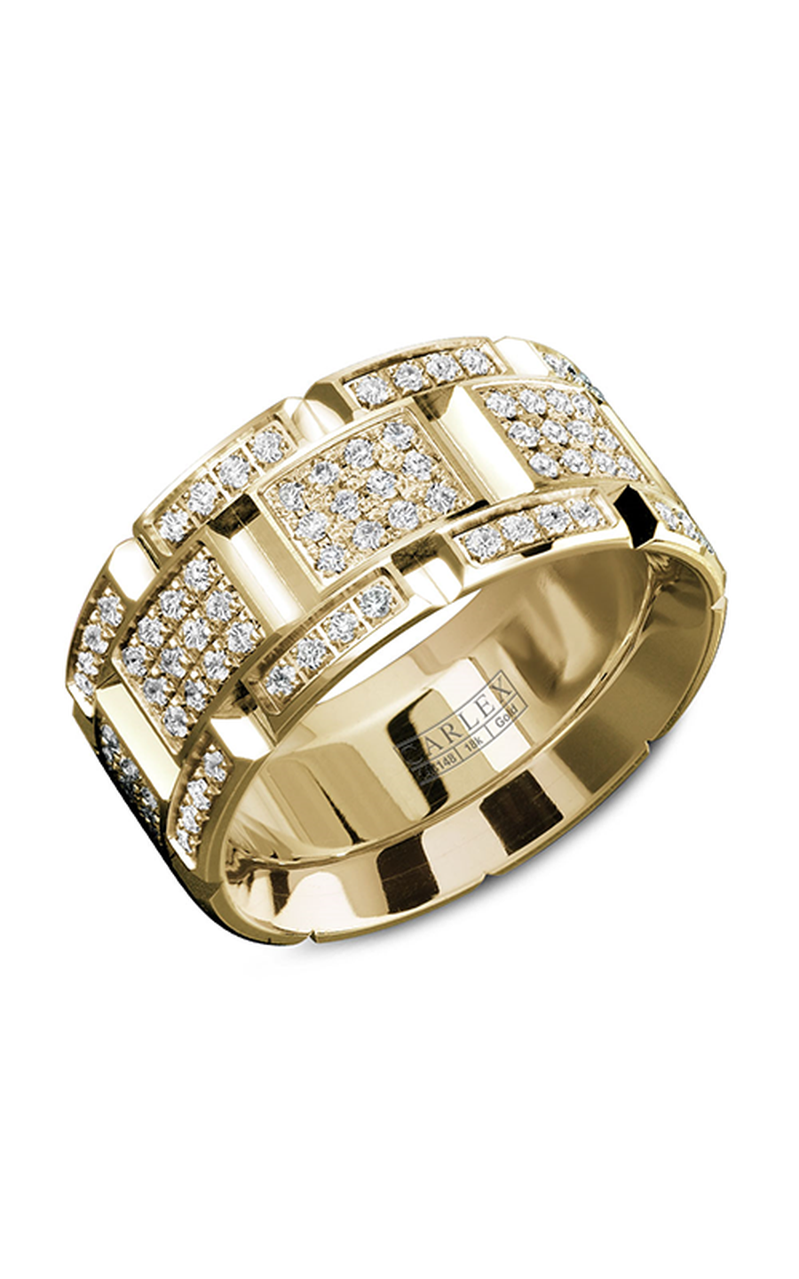 18K Yellow Gold Gents Round Wedding Band