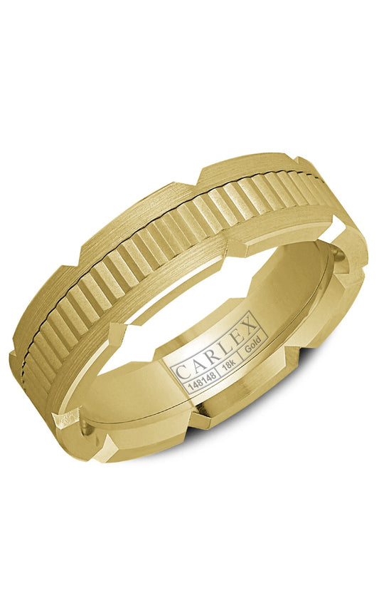 18K Yellow Gold Gents Plain Wedding Band