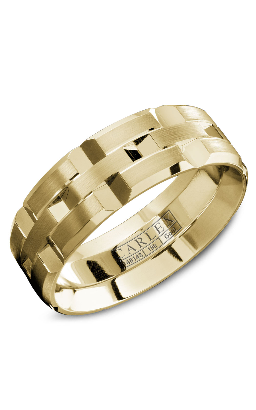 14K Yellow Gold Gents Wedding Band