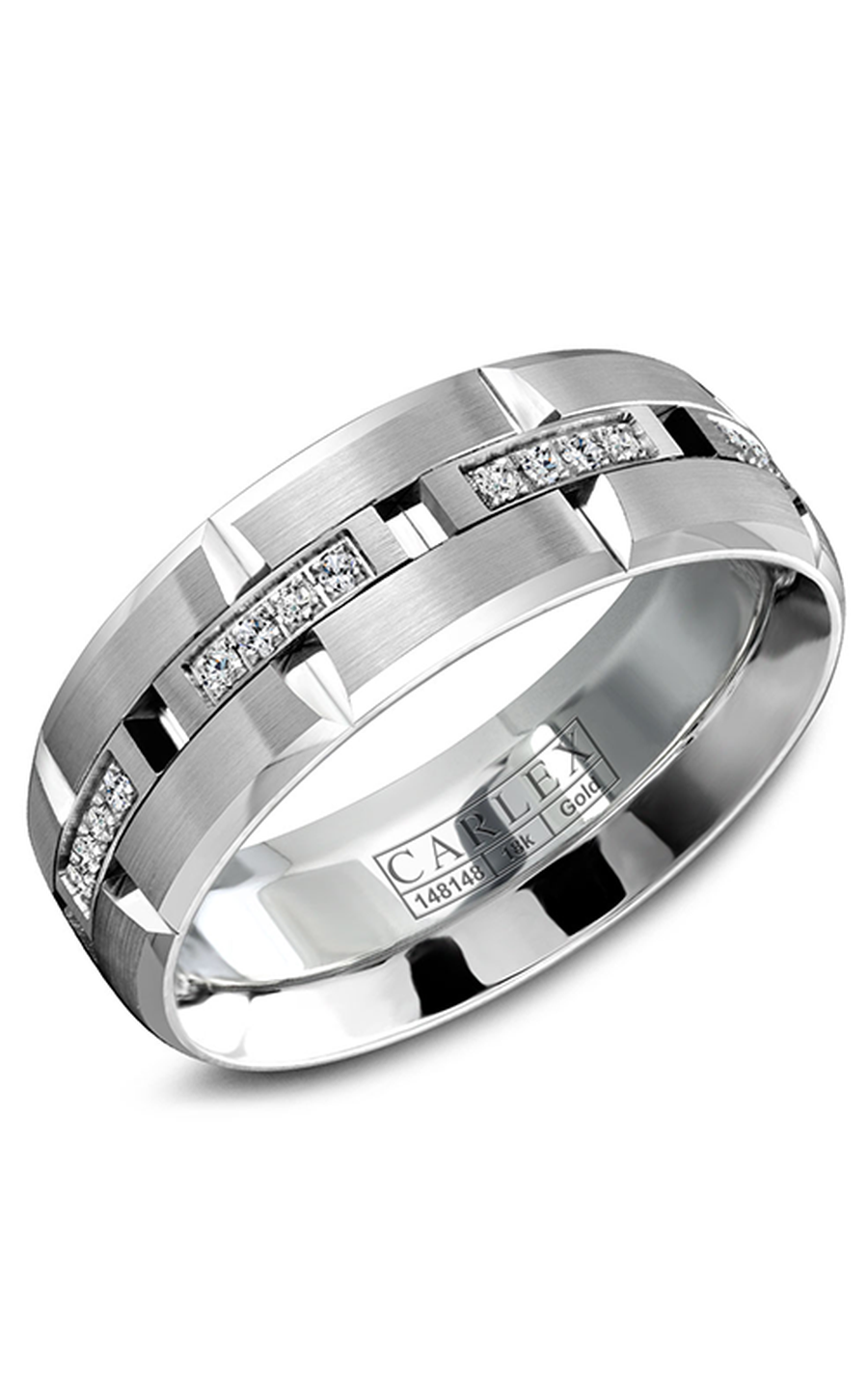 Platinum (950) Gents Round Wedding Band
