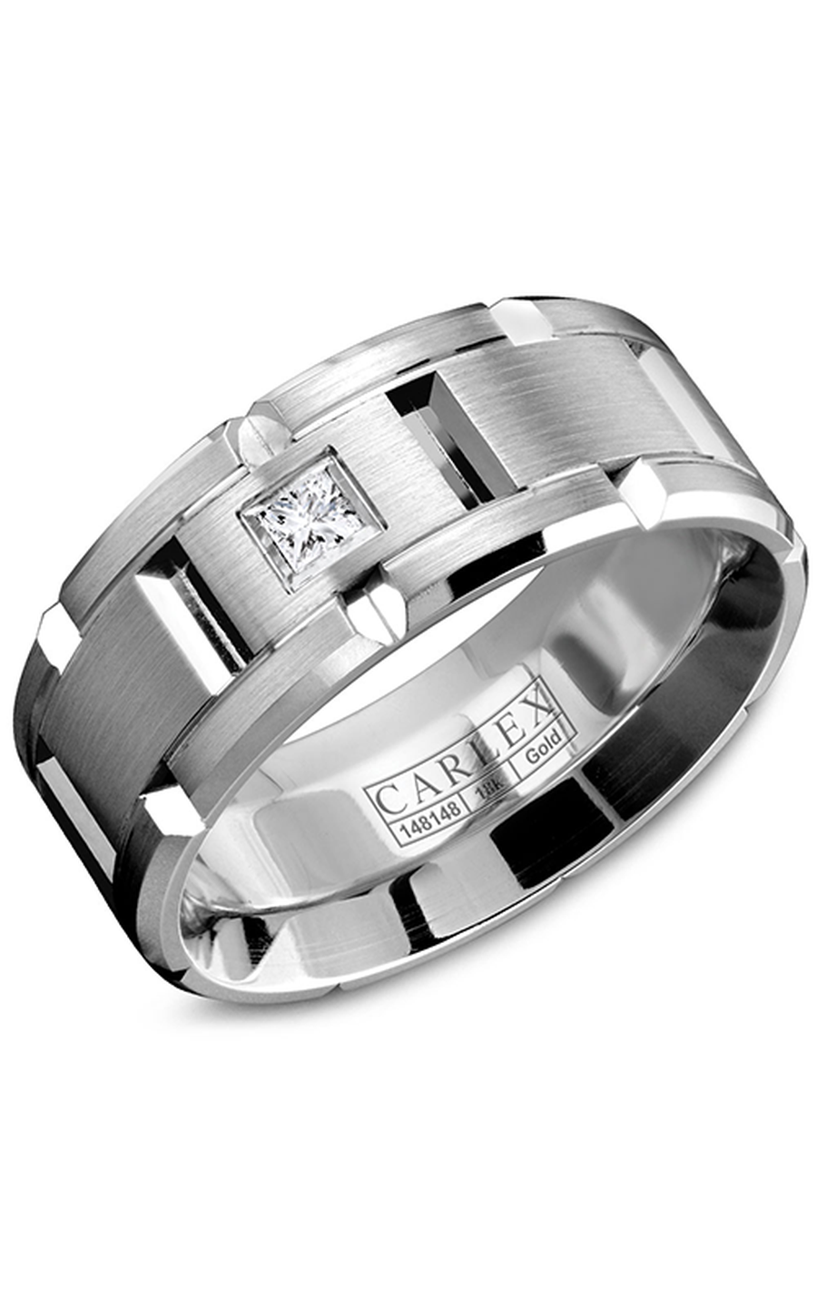 Platinum (950) Gents Princess Wedding Band