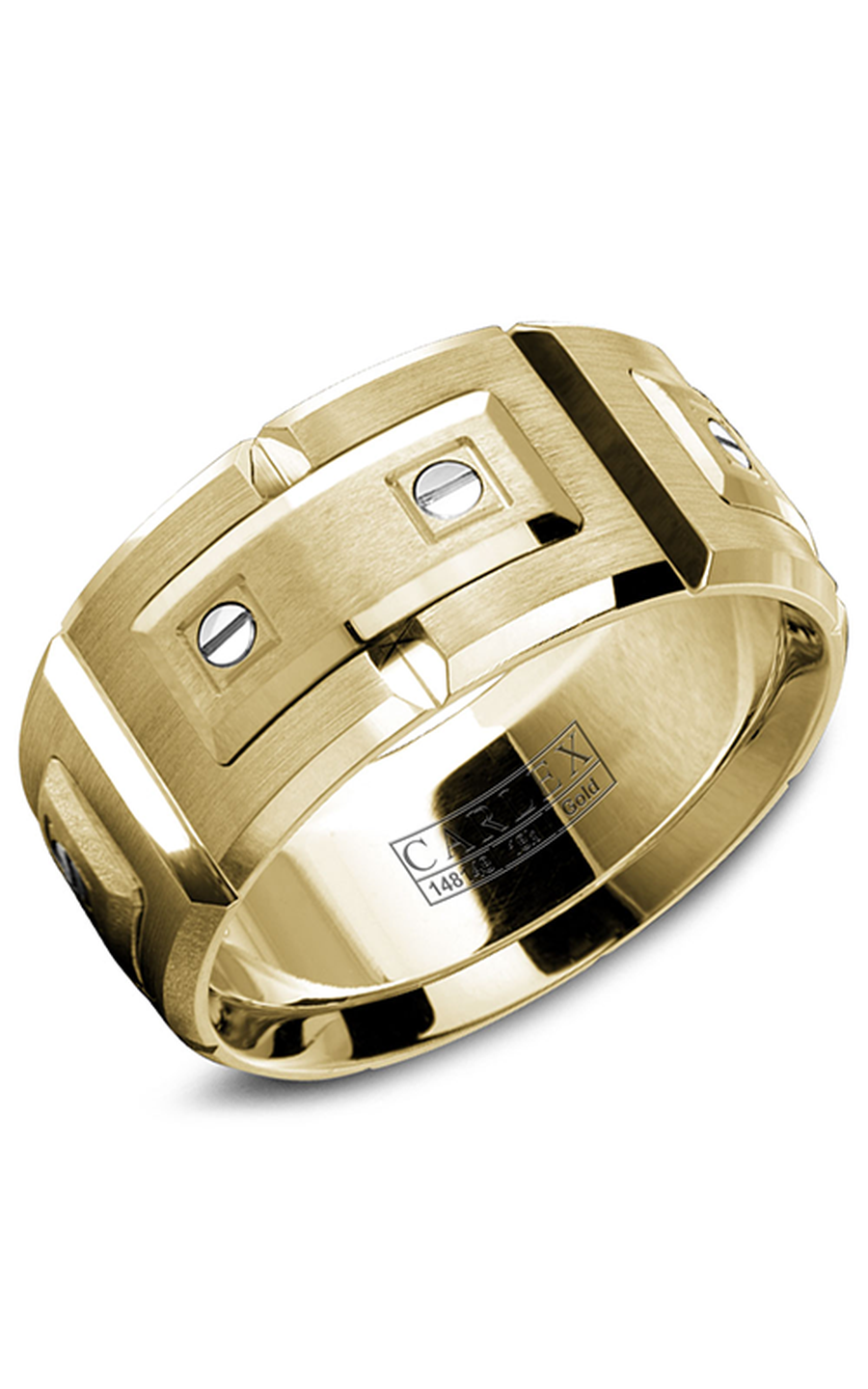 14K Yellow Gold Gents Wedding Band