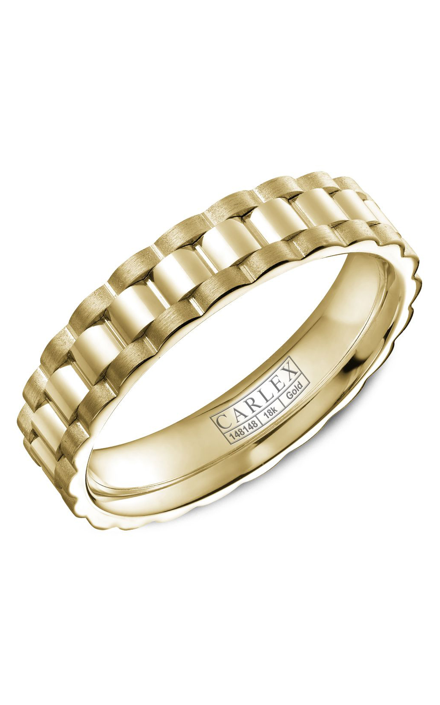 18K Yellow Gold Gents Wedding Band