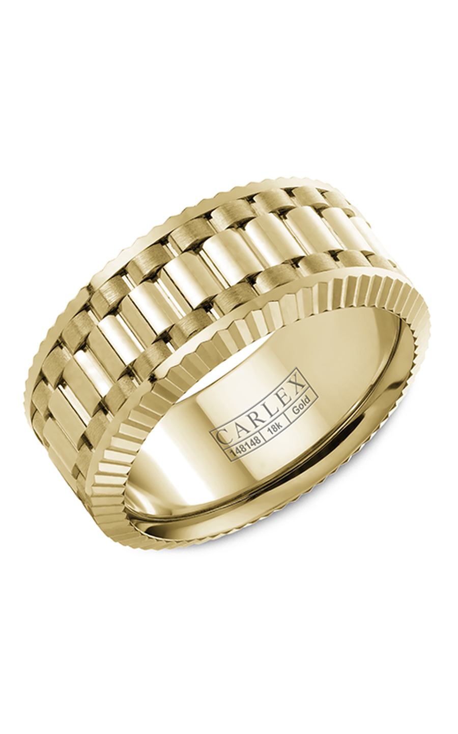 18K Yellow Gold Gents Wedding Band