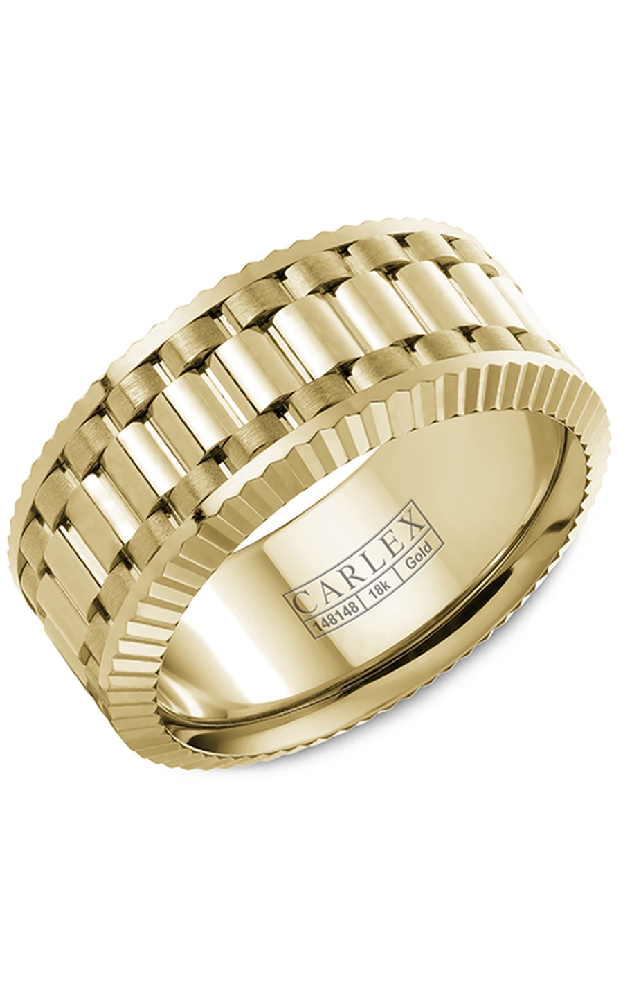 14K Yellow Gold Gents Wedding Band