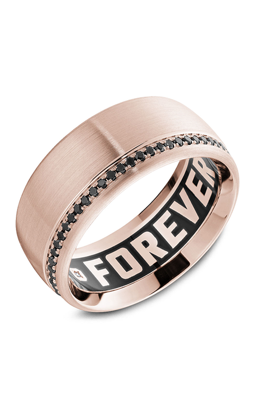 18K Rose Gold Gents Round Wedding Band