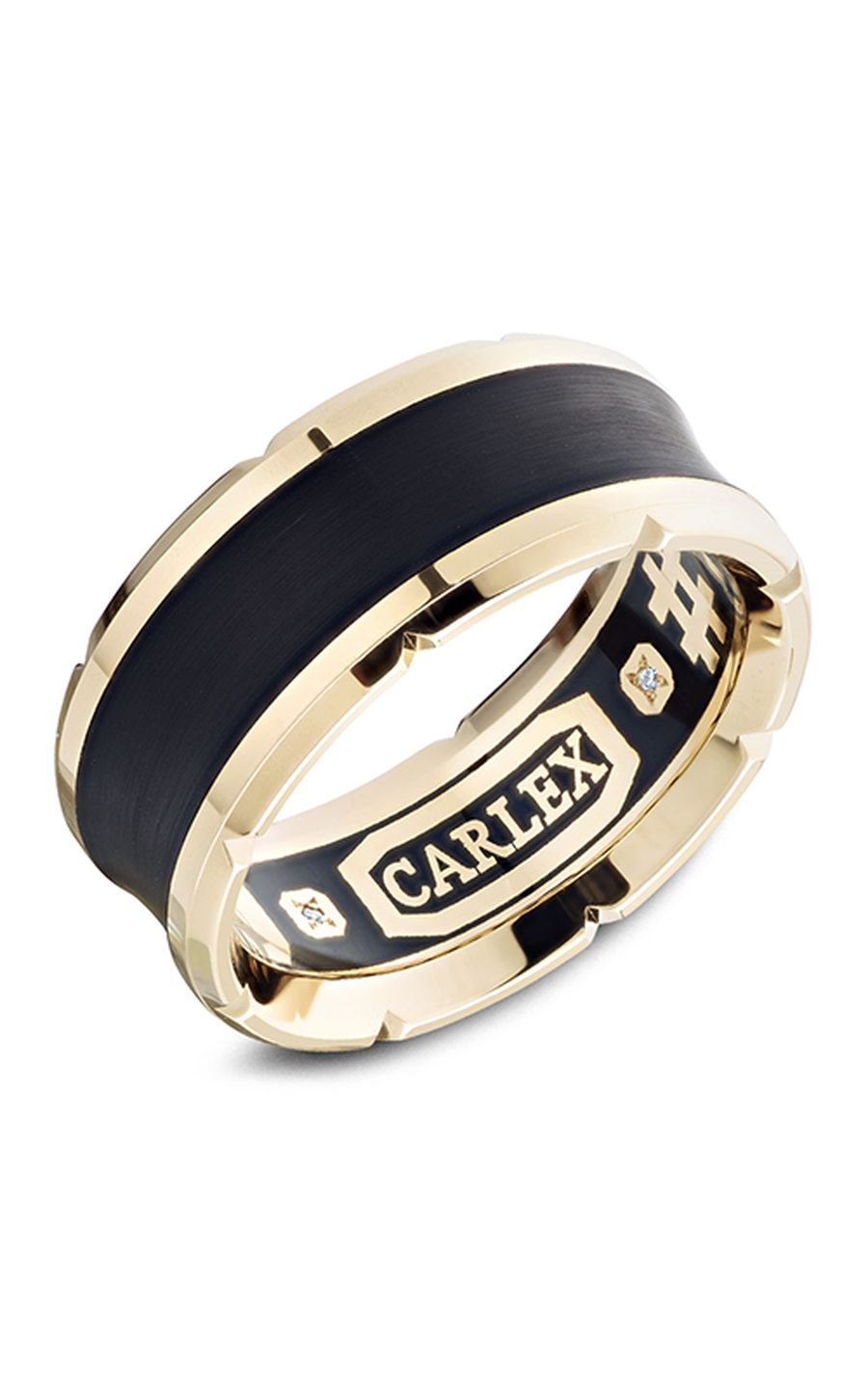 18K Yellow Gold Gents Round Wedding Band