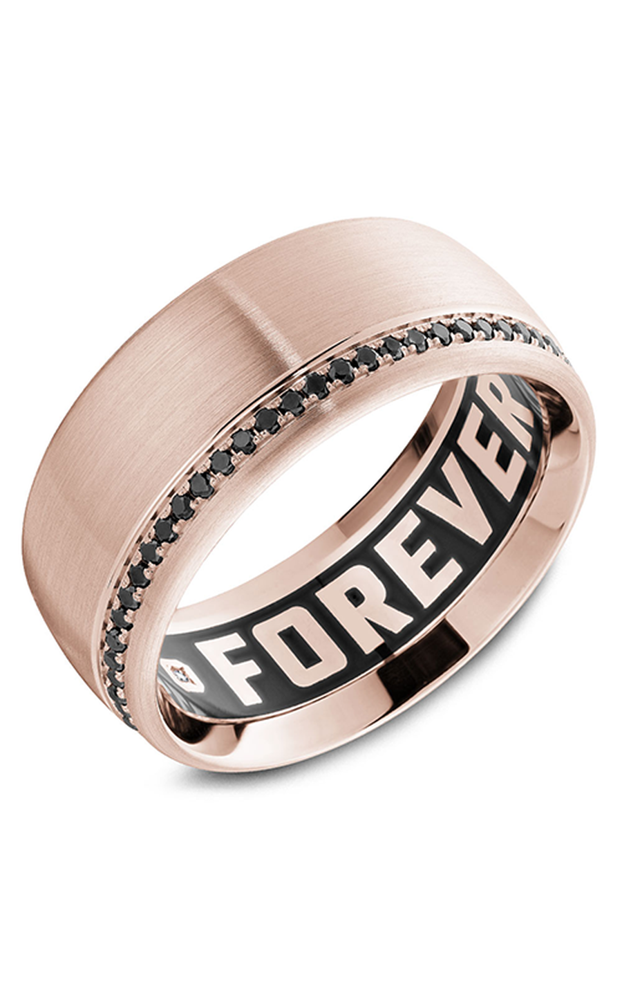 14K Rose Gold Gents Round Wedding Band