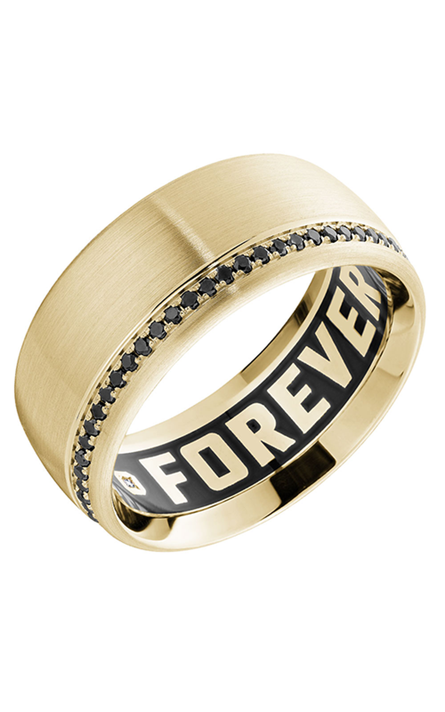 14K Yellow Gold Gents Round Wedding Band