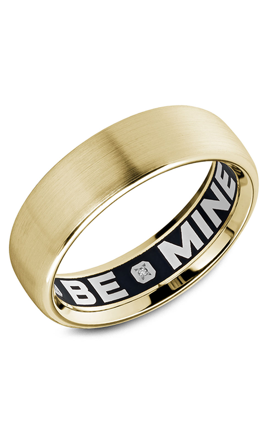 14K Yellow Gold Gents Round Wedding Band
