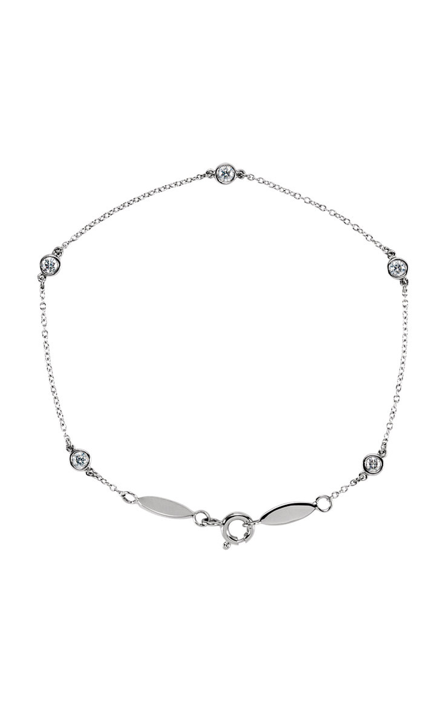 14K White Gold Diamond Bracelet