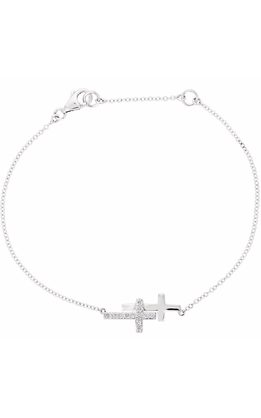 14K White Gold Diamond Bracelet