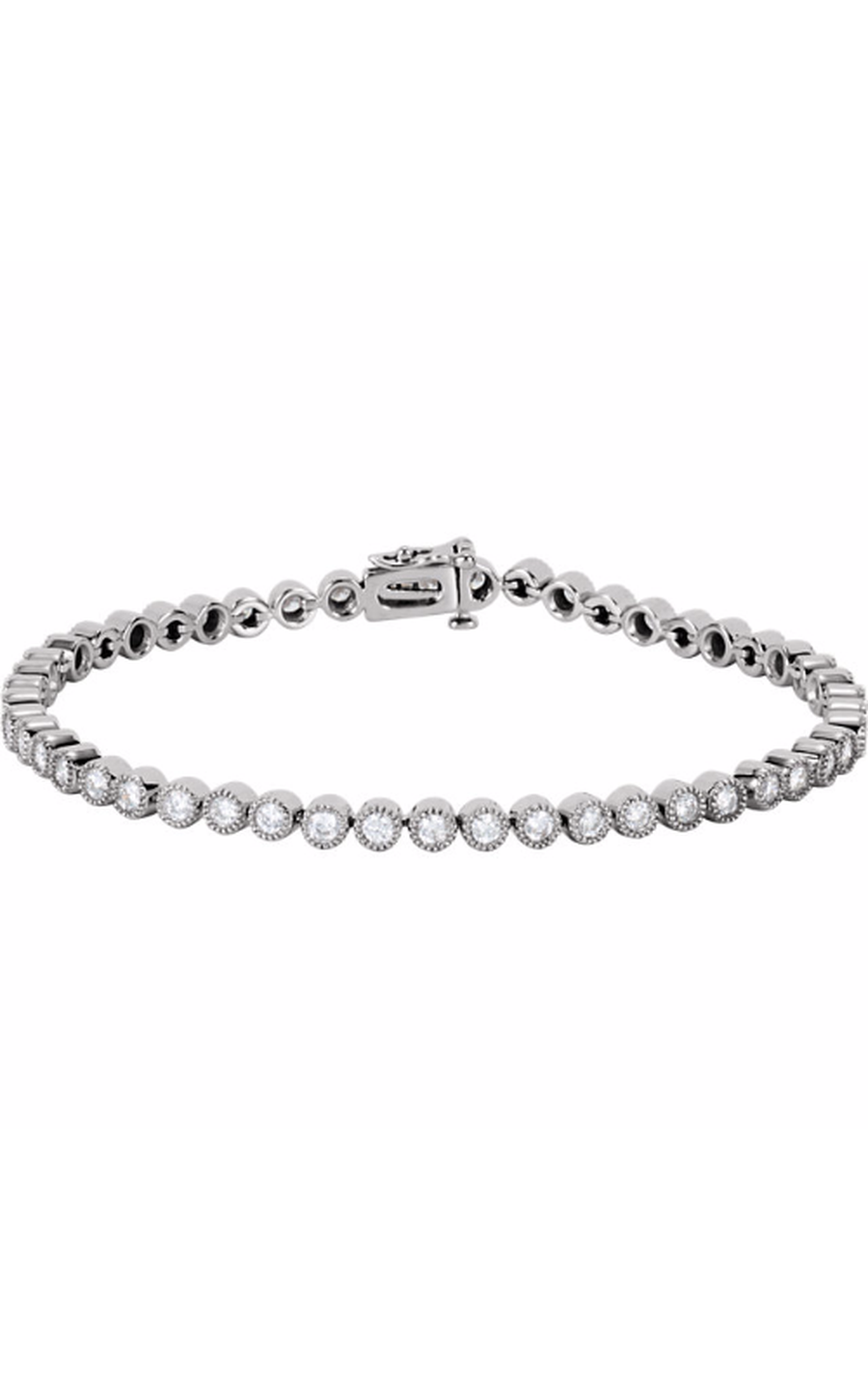 14K White Gold Diamond Bracelet