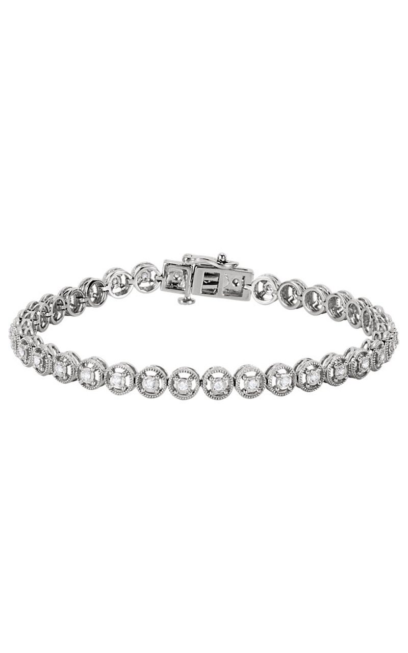 14K White Gold Diamond Bracelet