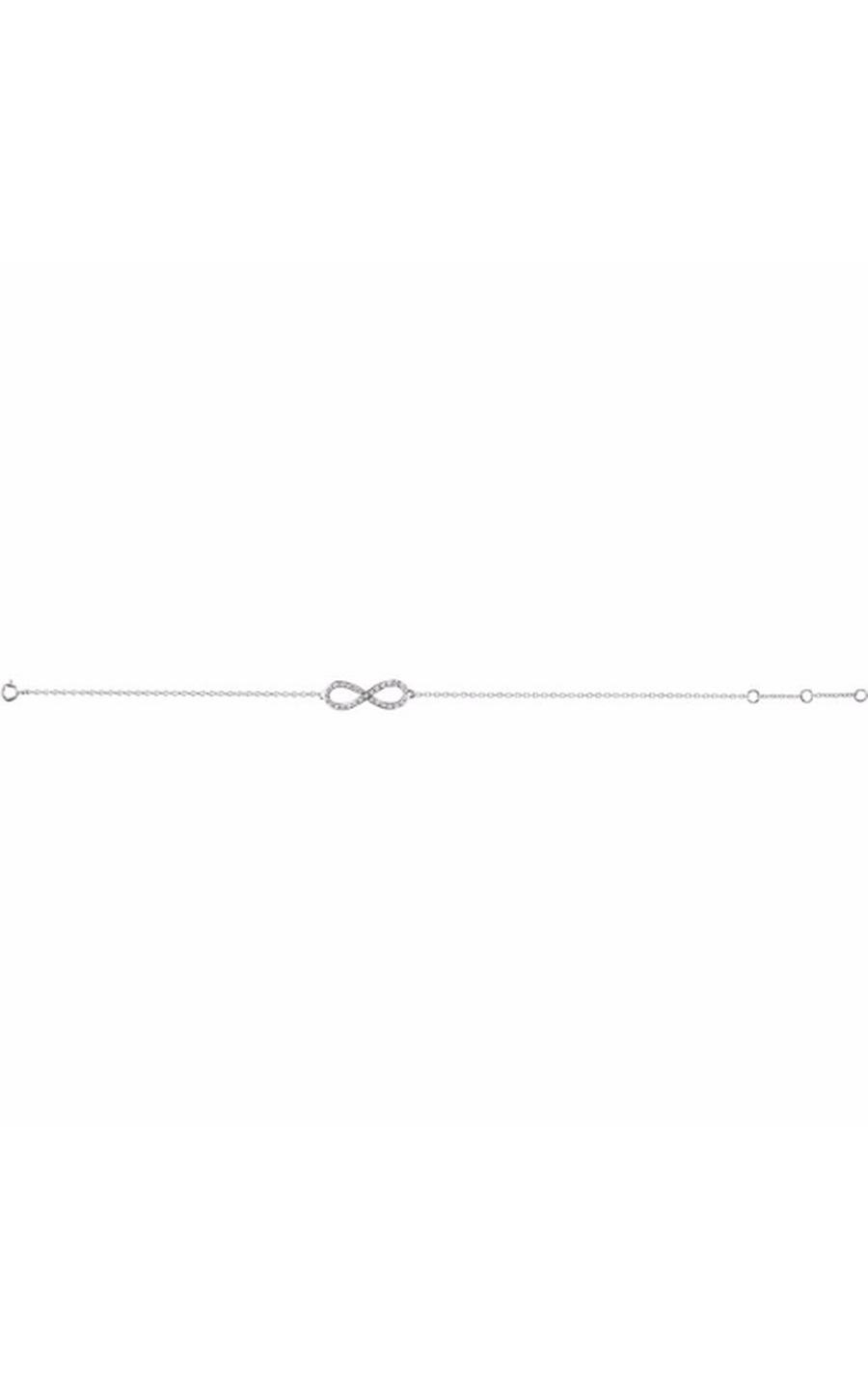Stuller Diamond Bracelet 651087, 14K White Gold, 0.17 ct