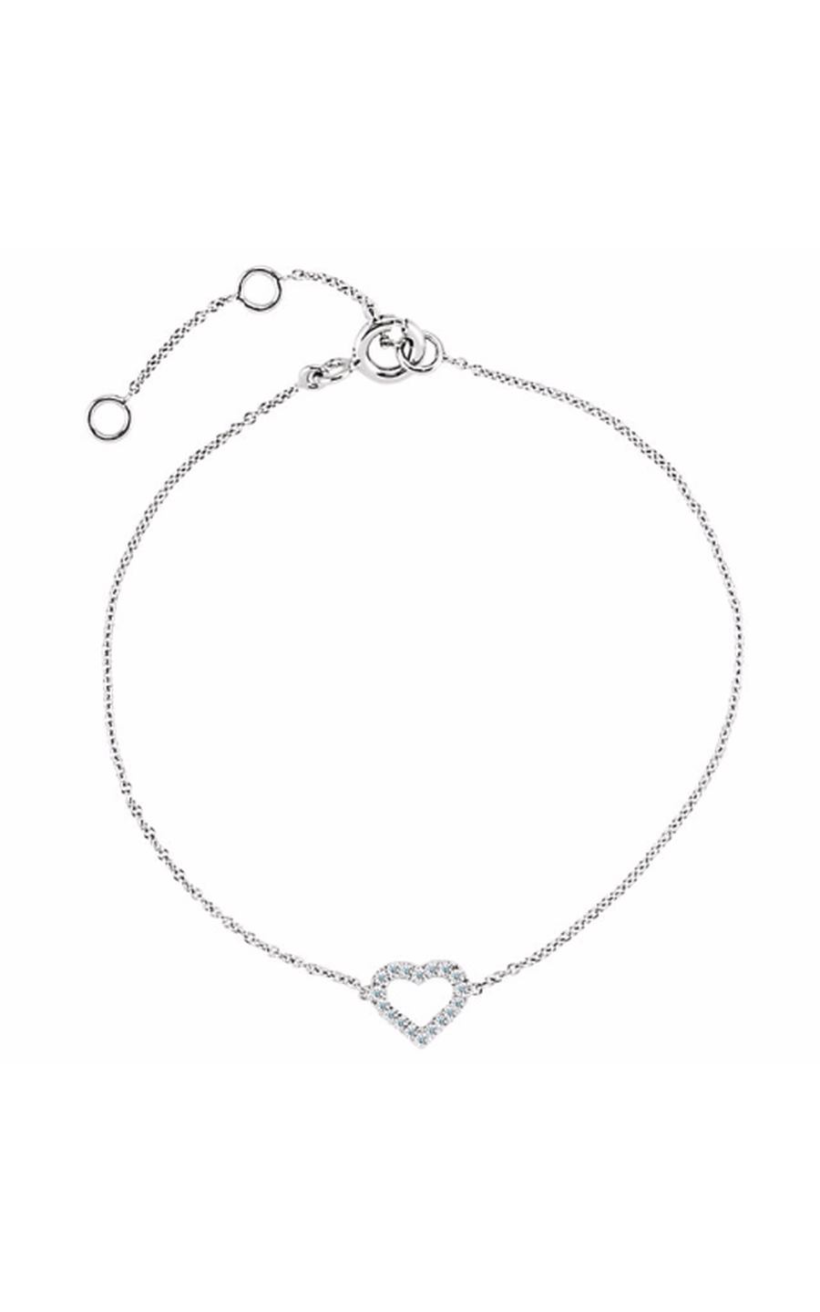 Stuller Diamond Bracelet 68636, 14K White Gold, 0.06 ct